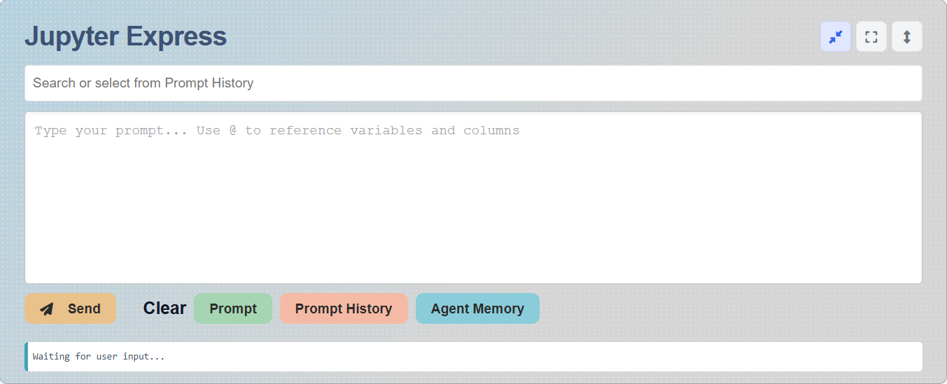 AI-powered coding assistant interface